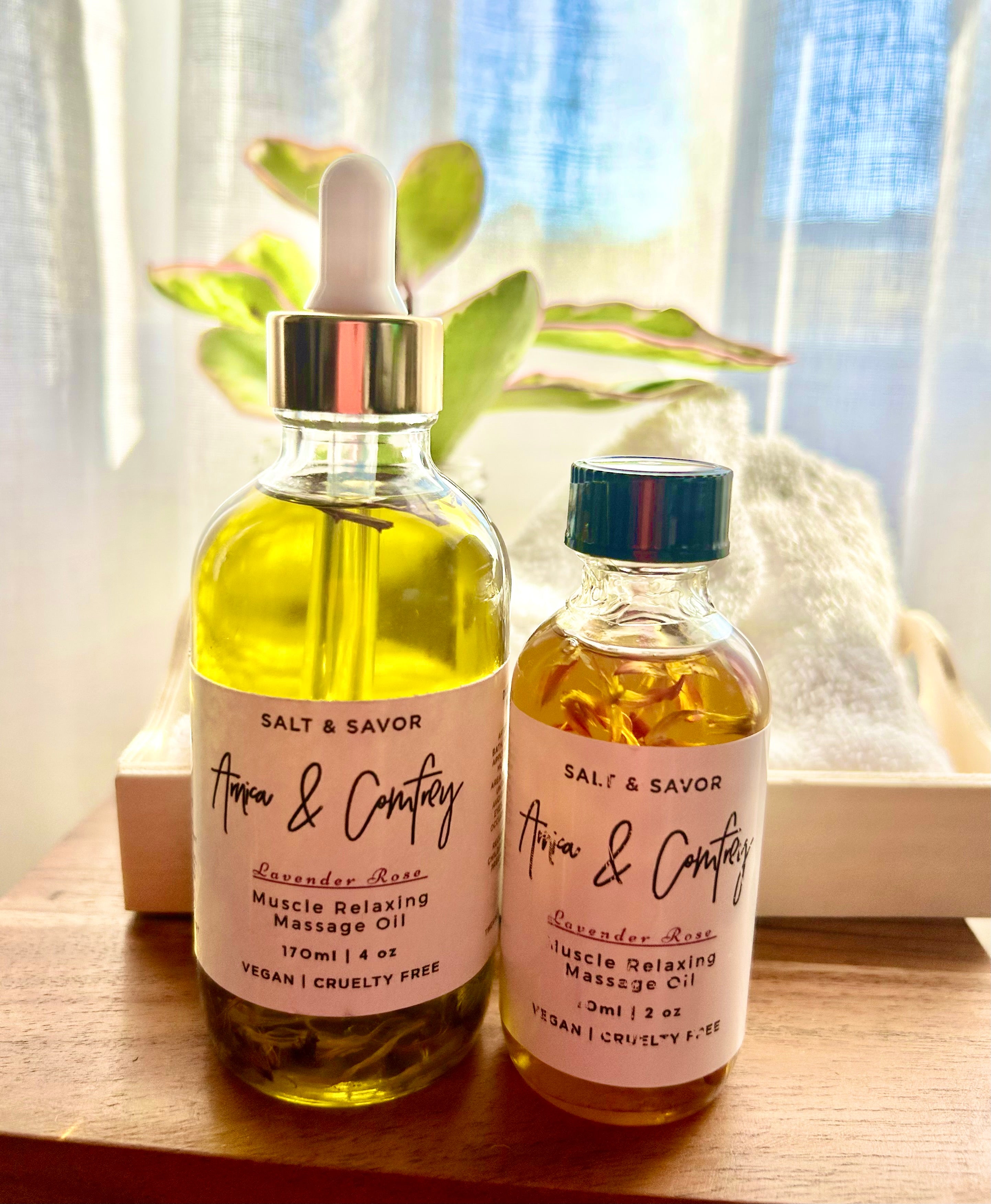 Joan's Arnica & Comfrey Massage Oils – The Salt & Savor Apothecary